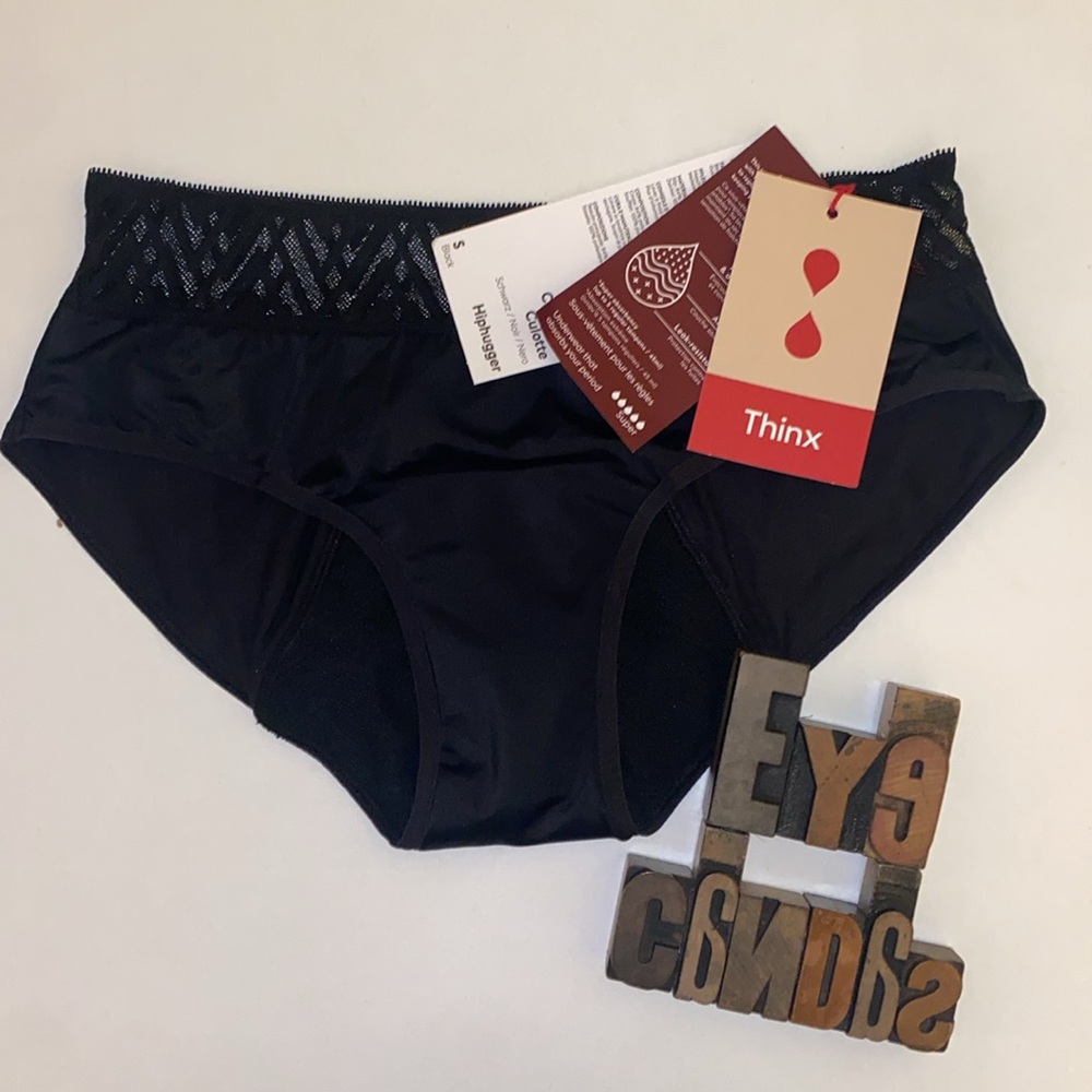 🆕 THINX Black Hiphugger Classic Super Absorbent Period Underwear in Super*
